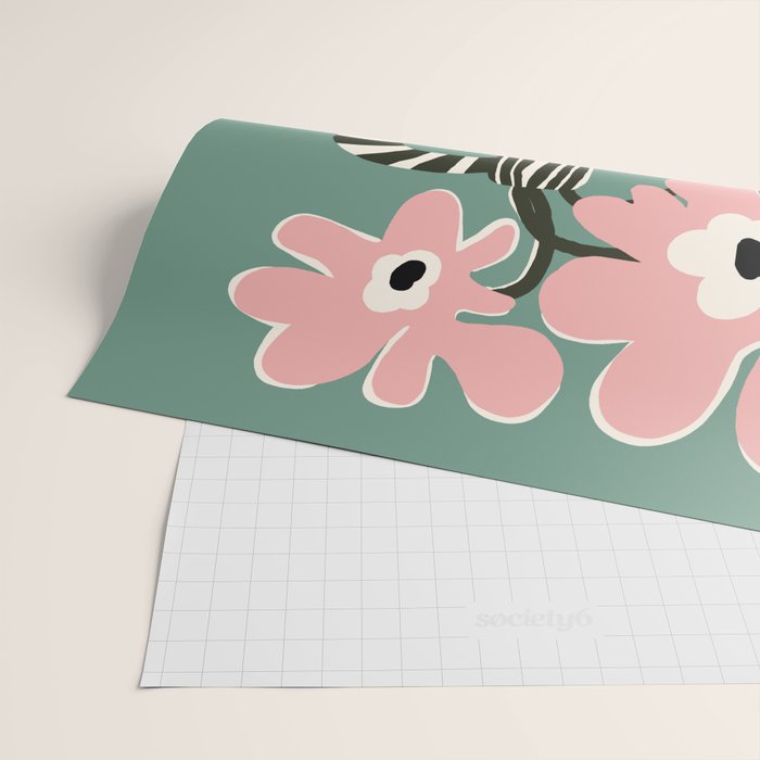 Floral strip  Wrapping Paper Gallery Image 2