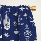 Mystic symbols in the dark sky Window Curtain Gallery Image 2