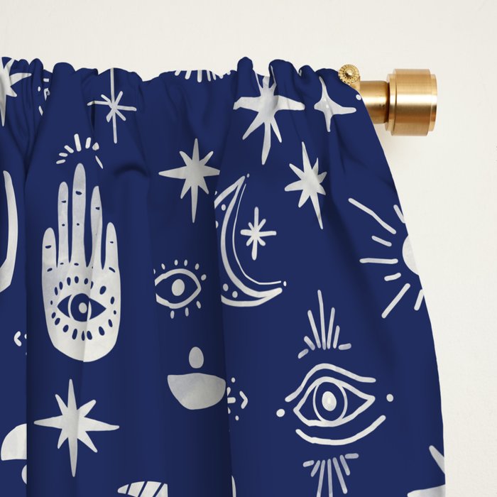 Mystic symbols in the dark sky Window Curtain Gallery Image 2