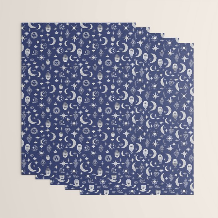 Mystic symbols in the dark sky Wrapping Paper Gallery Image 3