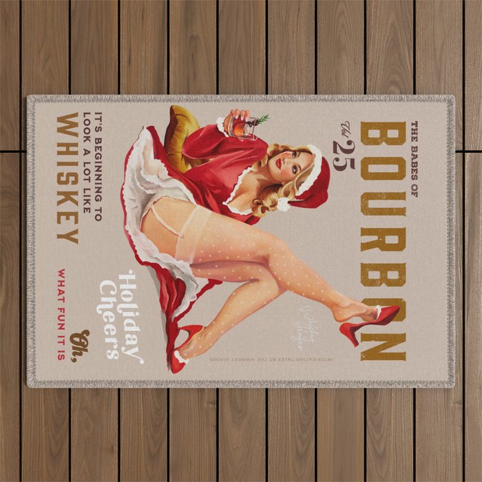 The Babes Of Bourbon Vol. 25: Holiday Cheers Outdoor Rug Gallery Image 1