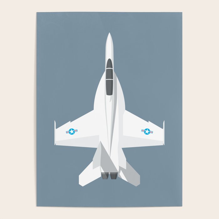 F-18 Super Hornet Jet Aircraft - Slate Poster Gallery Image 1