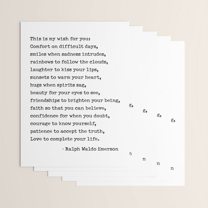 My Wish For You, Ralph Waldo Emerson Quote.  Wrapping Paper Gallery Image 3