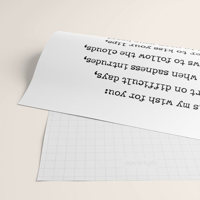 My Wish For You, Ralph Waldo Emerson Quote.  Wrapping Paper Gallery Image 2