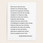 My Wish For You, Ralph Waldo Emerson Quote.  Poster Gallery Image 4
