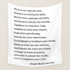 My Wish For You, Ralph Waldo Emerson Quote.  Wall Tapestry Gallery Image 4