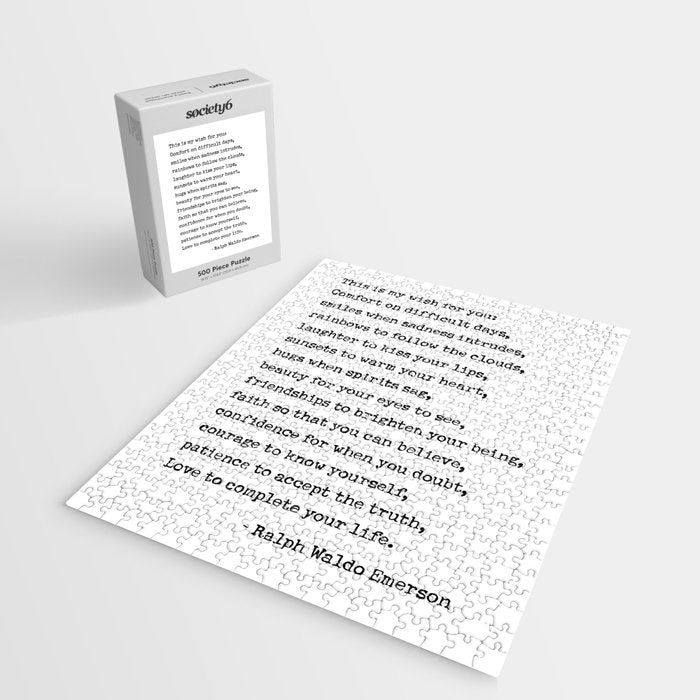 My Wish For You, Ralph Waldo Emerson Quote.  Jigsaw Puzzle Gallery Image 2