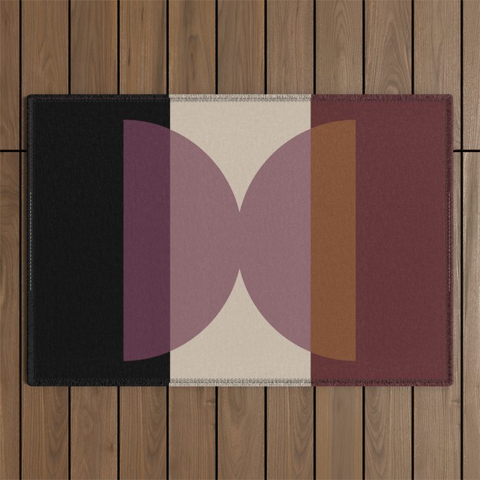 Retro Minimalism - Purple Autumn Outdoor Rug Gallery Image 1