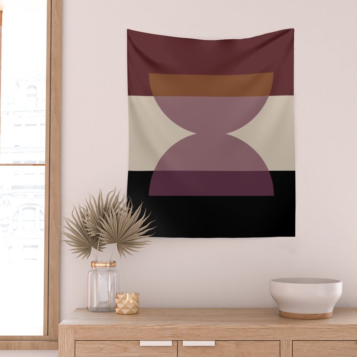 Retro Minimalism - Purple Autumn Wall Tapestry Gallery Image 2
