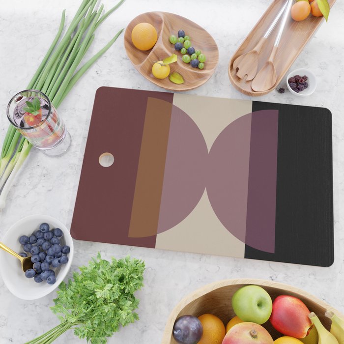 Retro Minimalism - Purple Autumn Cutting Board Gallery Image 2