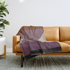 Retro Minimalism - Purple Autumn Throw Blanket Gallery Image 1