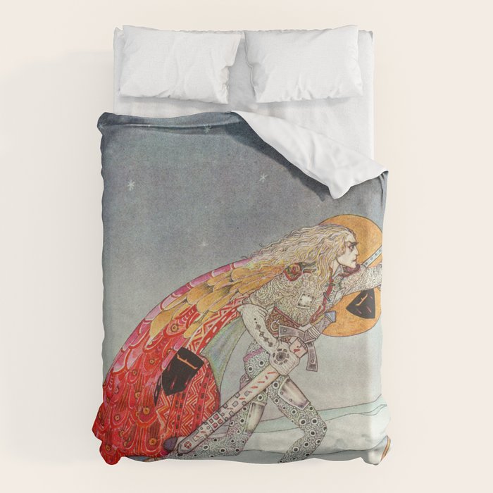 kay nielsen So the man gave her a pair of snow shoes Duvet Cover Gallery Image 1