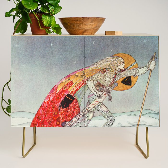 kay nielsen So the man gave her a pair of snow shoes Credenza Gallery Image 1