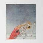 kay nielsen So the man gave her a pair of snow shoes Throw Blanket Gallery Image 2