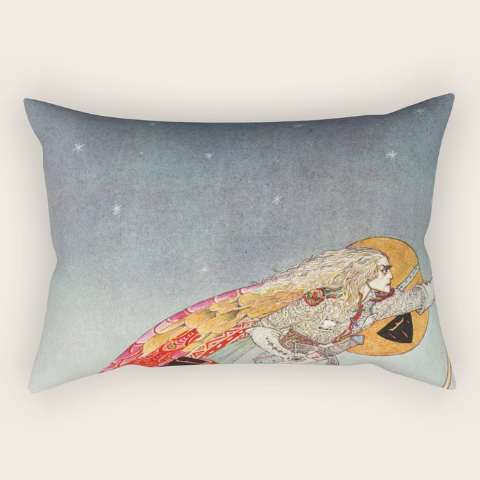 kay nielsen So the man gave her a pair of snow shoes Rectangular Pillow Gallery Image 2