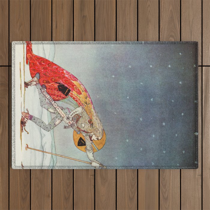 kay nielsen So the man gave her a pair of snow shoes Outdoor Rug Gallery Image 1