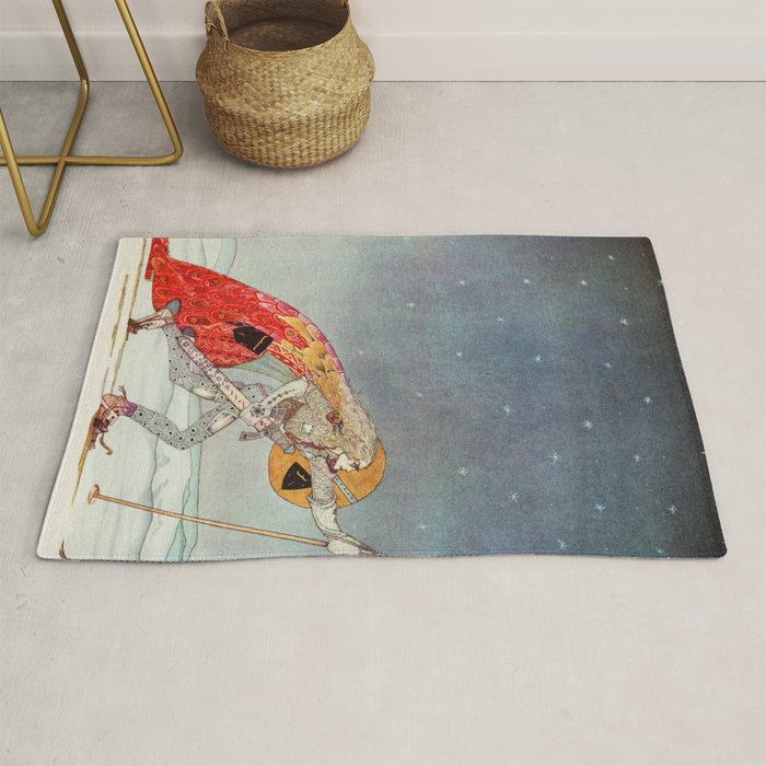 kay nielsen So the man gave her a pair of snow shoes Rug Gallery Image 1