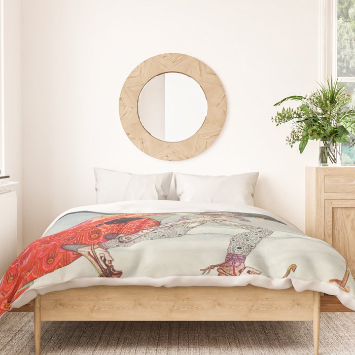 kay nielsen So the man gave her a pair of snow shoes Duvet Cover Gallery Image 3