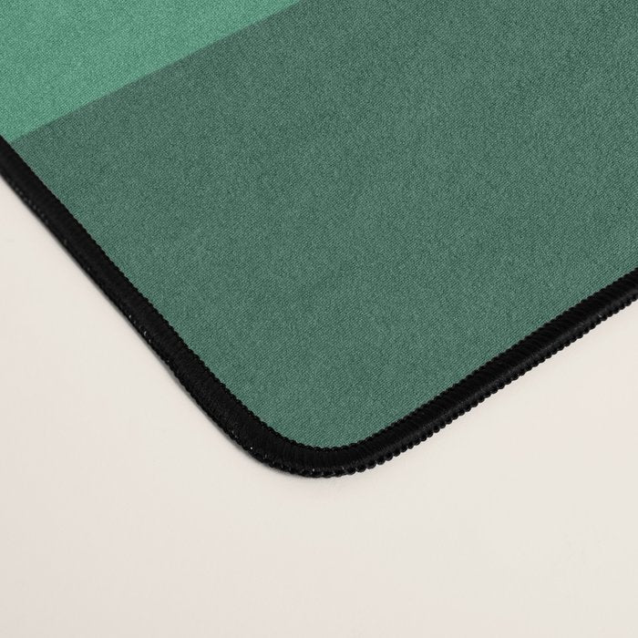 Retro Groove Mid Century Modern Minimal Abstract Emerald Green  Desk Mat Gallery Image 4
