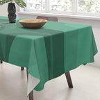 Retro Groove Mid Century Modern Minimal Abstract Emerald Green  Tablecloth Gallery Image 3