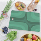 Retro Groove Mid Century Modern Minimal Abstract Emerald Green  Cutting Board Gallery Image 2
