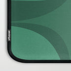 Retro Groove Mid Century Modern Minimal Abstract Emerald Green  Laptop Sleeve Gallery Image 3