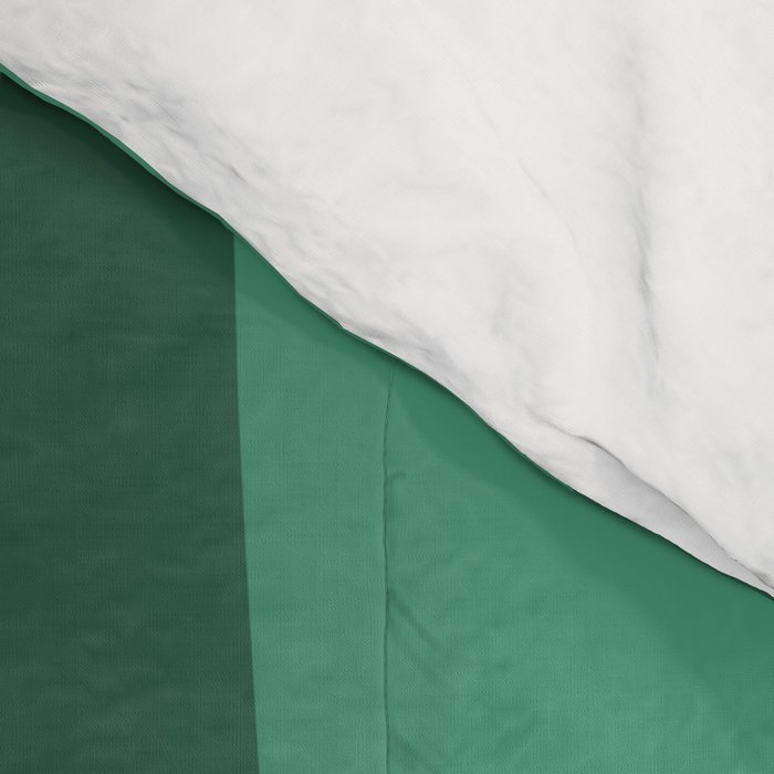 Retro Groove Mid Century Modern Minimal Abstract Emerald Green  Comforter Gallery Image 4