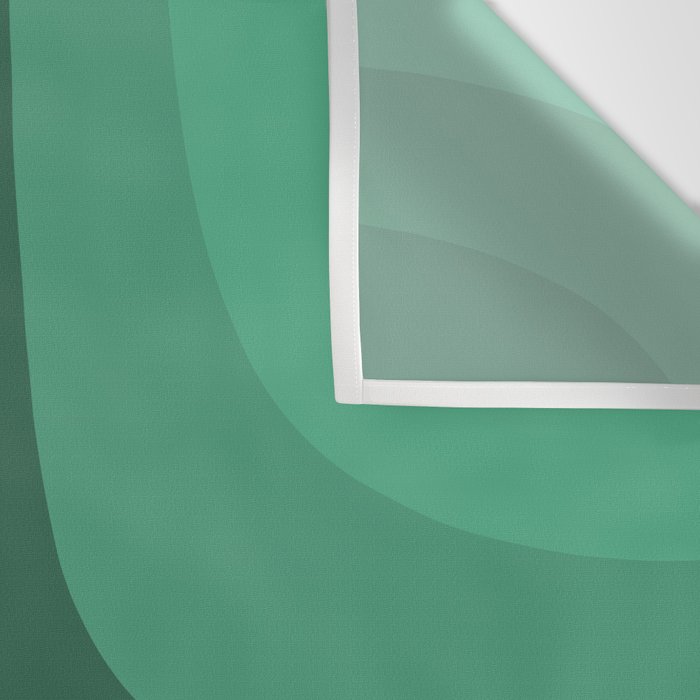 Retro Groove Mid Century Modern Minimal Abstract Emerald Green  Wall Tapestry Gallery Image 3
