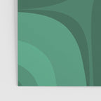 Retro Groove Mid Century Modern Minimal Abstract Emerald Green  Poster Gallery Image 3