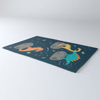 Dinosaurs Floating on an Asteroid Rug Gallery Image 3