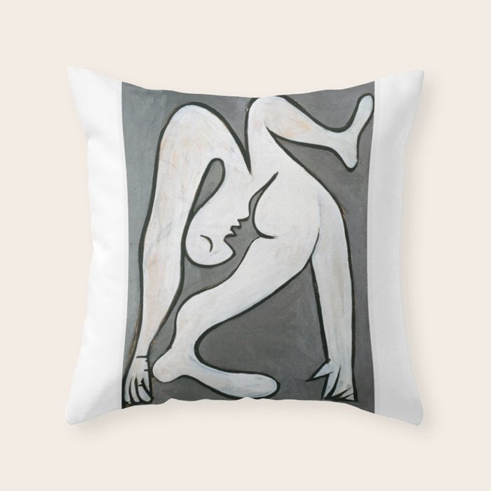 Picasso - Le Acrobat, 1930, Artwork Reproduction, Tshirts, Prints, Posters For Men, Women, Youth Throw Pillow Gallery Image 6