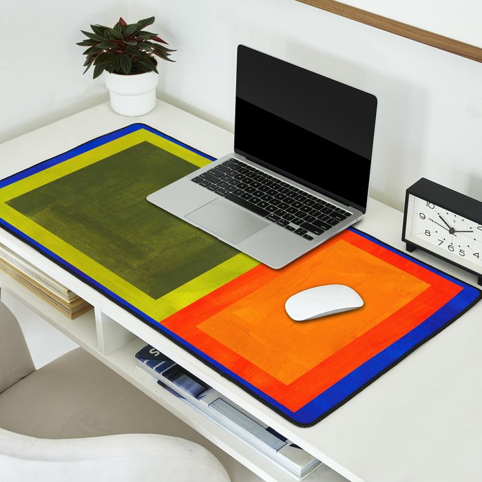 Ultramarine Blue Bloom Desk Mat Gallery Image 2