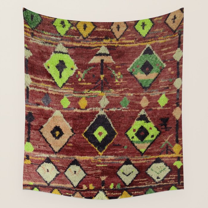 Moroccan Sunset Bohemian Geometric Pattern Wall Tapestry Gallery Image 1