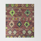 Moroccan Sunset Bohemian Geometric Pattern Throw Blanket Gallery Image 2