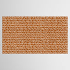 Rustic Herringbone in Clay Terracotta Tablecloth Gallery Image 2