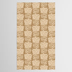 Beige Modern Abstract Flowers Tablecloth Gallery Image 2