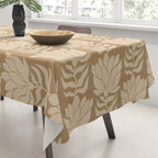 Beige Modern Abstract Flowers Tablecloth Gallery Image 3