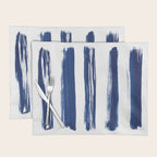 Indigo Brush Strokes | No. 2 Placemat Gallery Image 1