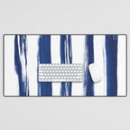 Indigo Brush Strokes | No. 2 Desk Mat Gallery Image 1