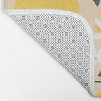 Mediterranean Lemons Zesty Blossom Mid Century Modern Print Pattern Bath Mat Gallery Image 2
