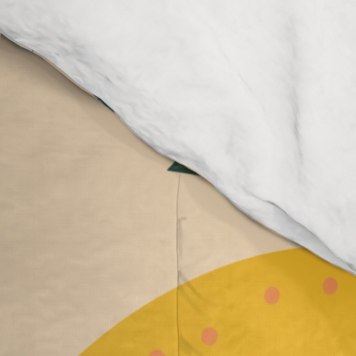 Mediterranean Lemons Zesty Blossom Mid Century Modern Print Pattern Comforter Gallery Image 4