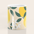 Mediterranean Lemons Zesty Blossom Mid Century Modern Print Pattern Coffee Mug Gallery Image 4