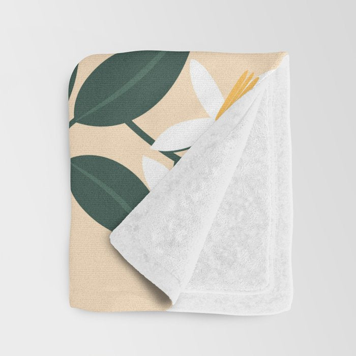 Mediterranean Lemons Zesty Blossom Mid Century Modern Print Pattern Throw Blanket Gallery Image 3