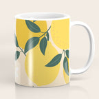 Mediterranean Lemons Zesty Blossom Mid Century Modern Print Pattern Coffee Mug Gallery Image 1