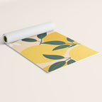 Mediterranean Lemons Zesty Blossom Mid Century Modern Print Pattern Yoga Mat Gallery Image 2