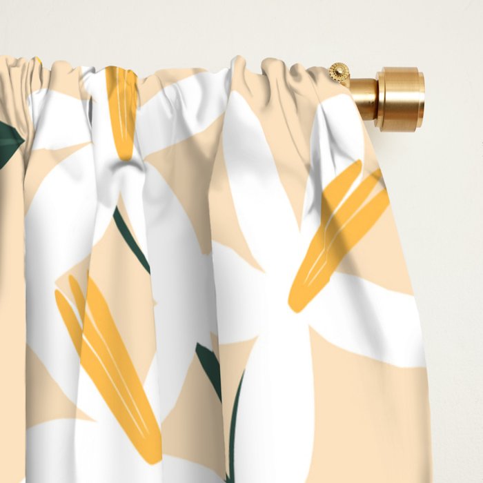 Mediterranean Lemons Zesty Blossom Mid Century Modern Print Pattern Window Curtain Gallery Image 2