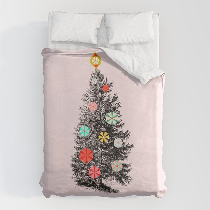 Retro Christmes tree no2 Duvet Cover Gallery Image 1