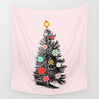 Retro Christmes tree no2 Wall Tapestry Gallery Image 4
