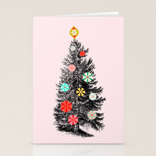 Retro Christmes tree no2 Stationery Card Gallery Image 2