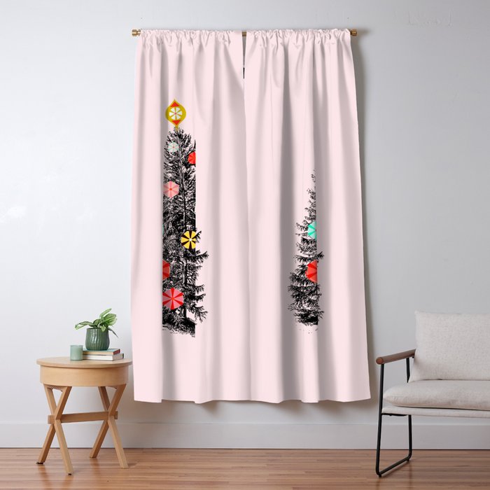 Retro Christmes tree no2 Window Curtain Gallery Image 5